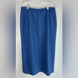 Pendleton Women's Virgin Wool Blue Herringbone Pencil Skirt Size 14 Excellent